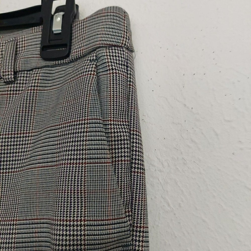 Cynthia Rowley New York Women's Gray Plaid Slim Fit Dress Pants Pockets Size 2 - Picture 4 of 7